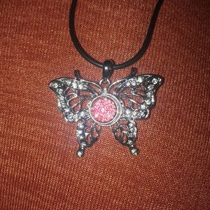 Butterfly snap necklace.